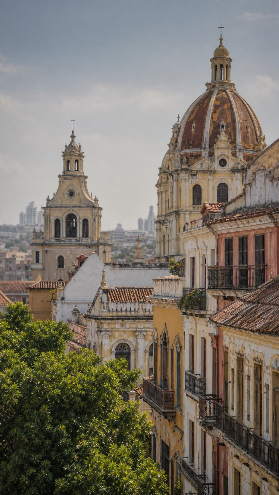 Historic city architecture in Mexico City